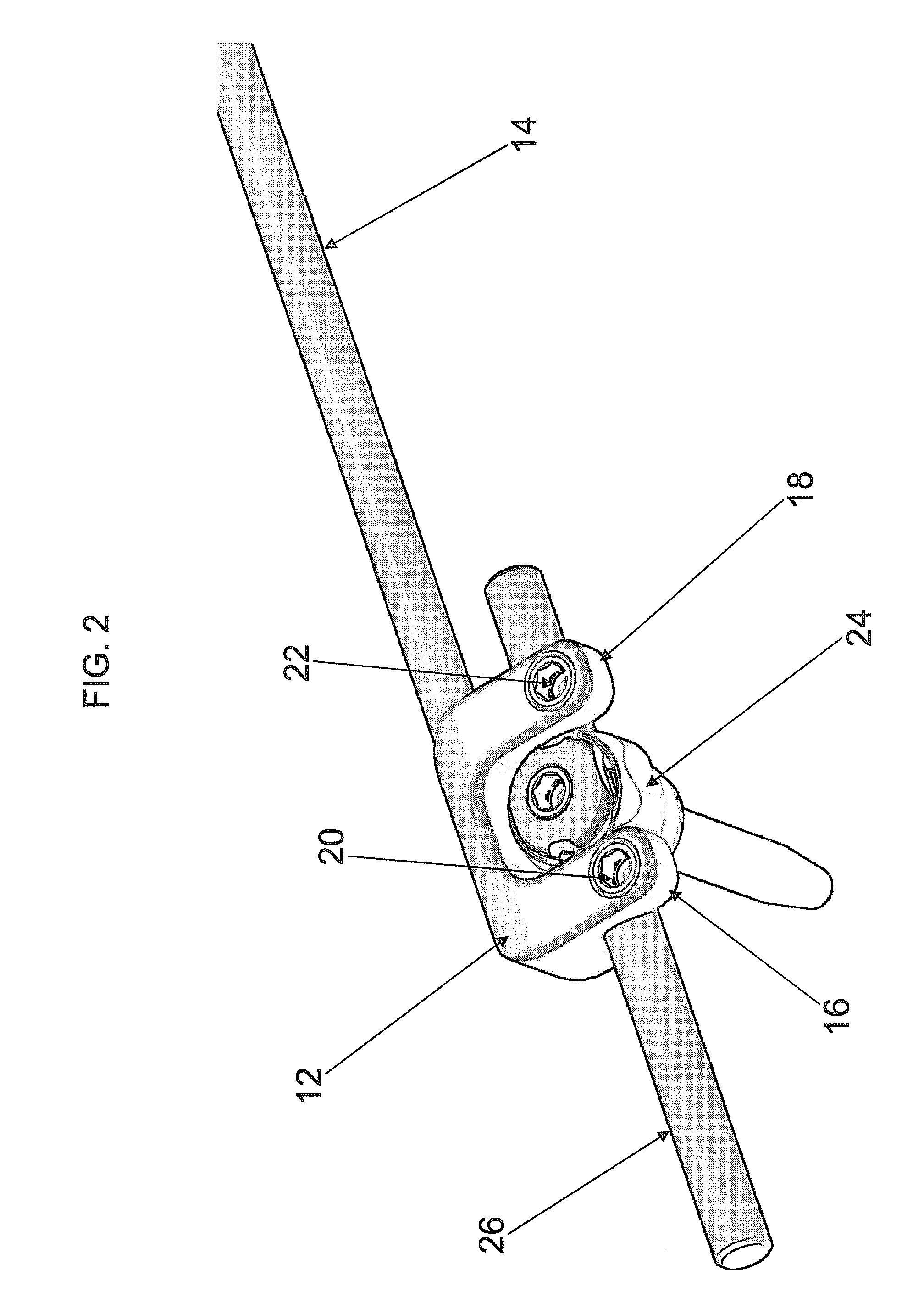 Orthopedic clamp and extension rod