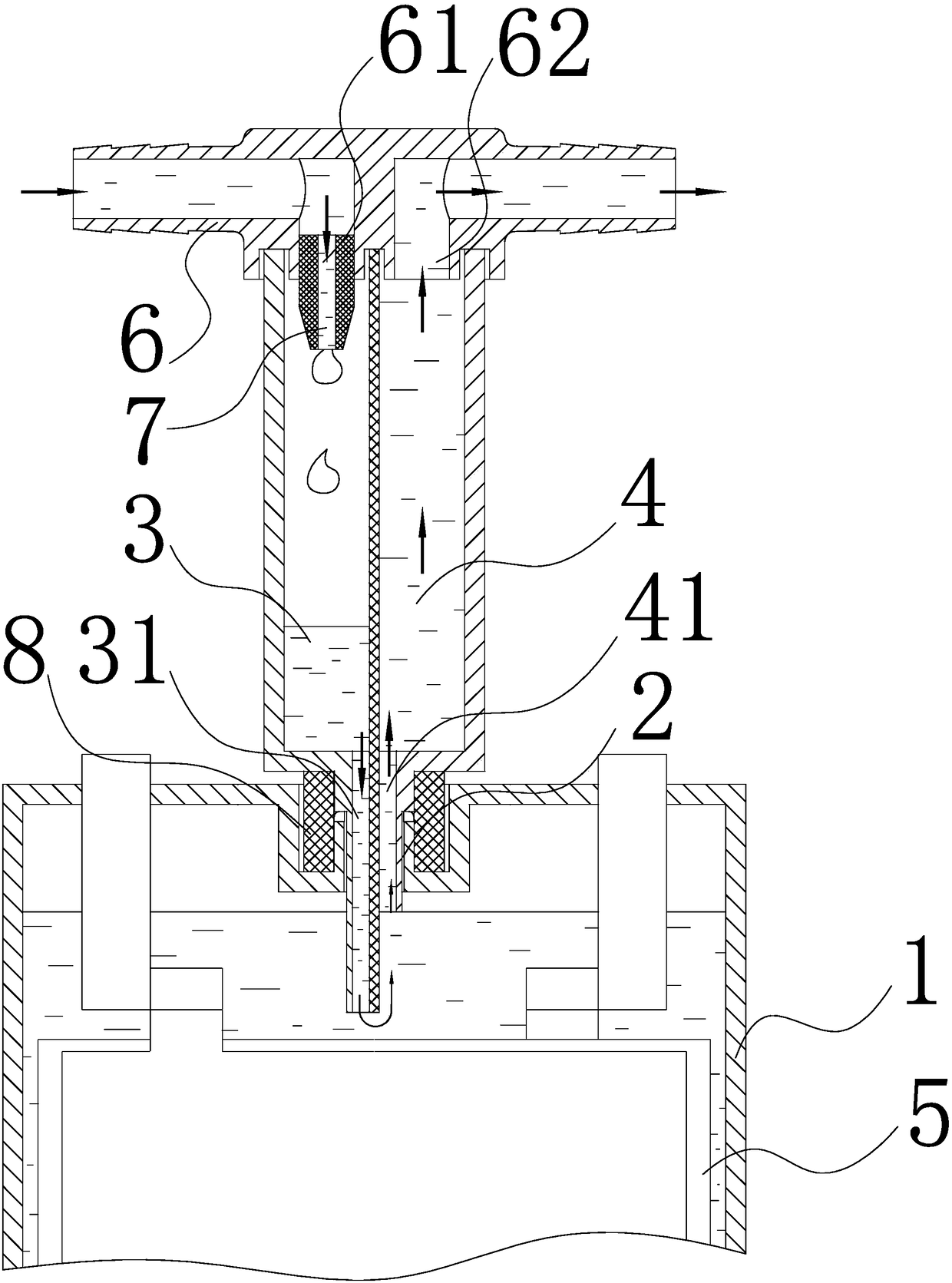 Battery acid circulation inner formation device and method used for electro-hybrid bicycle