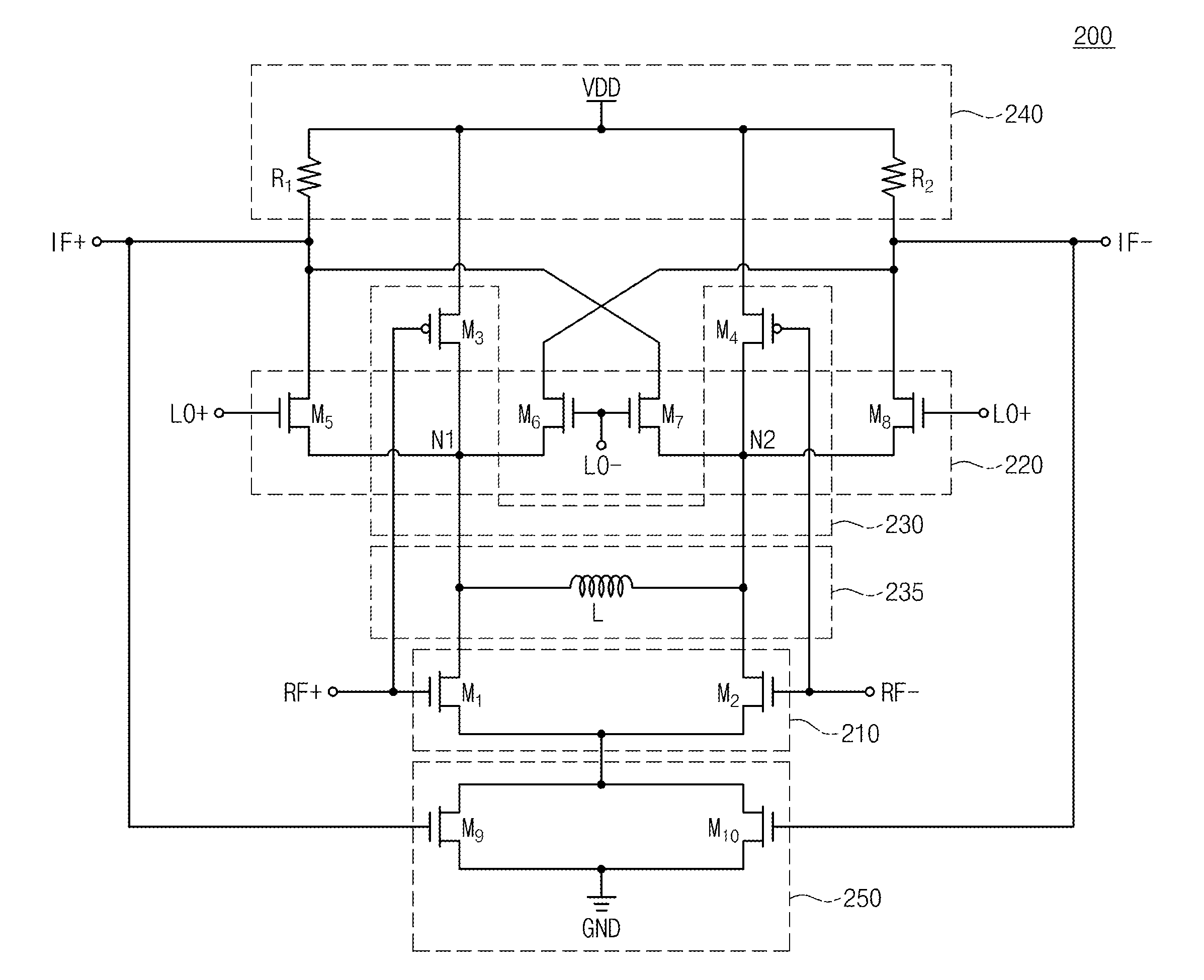 Frequency conversion mixer