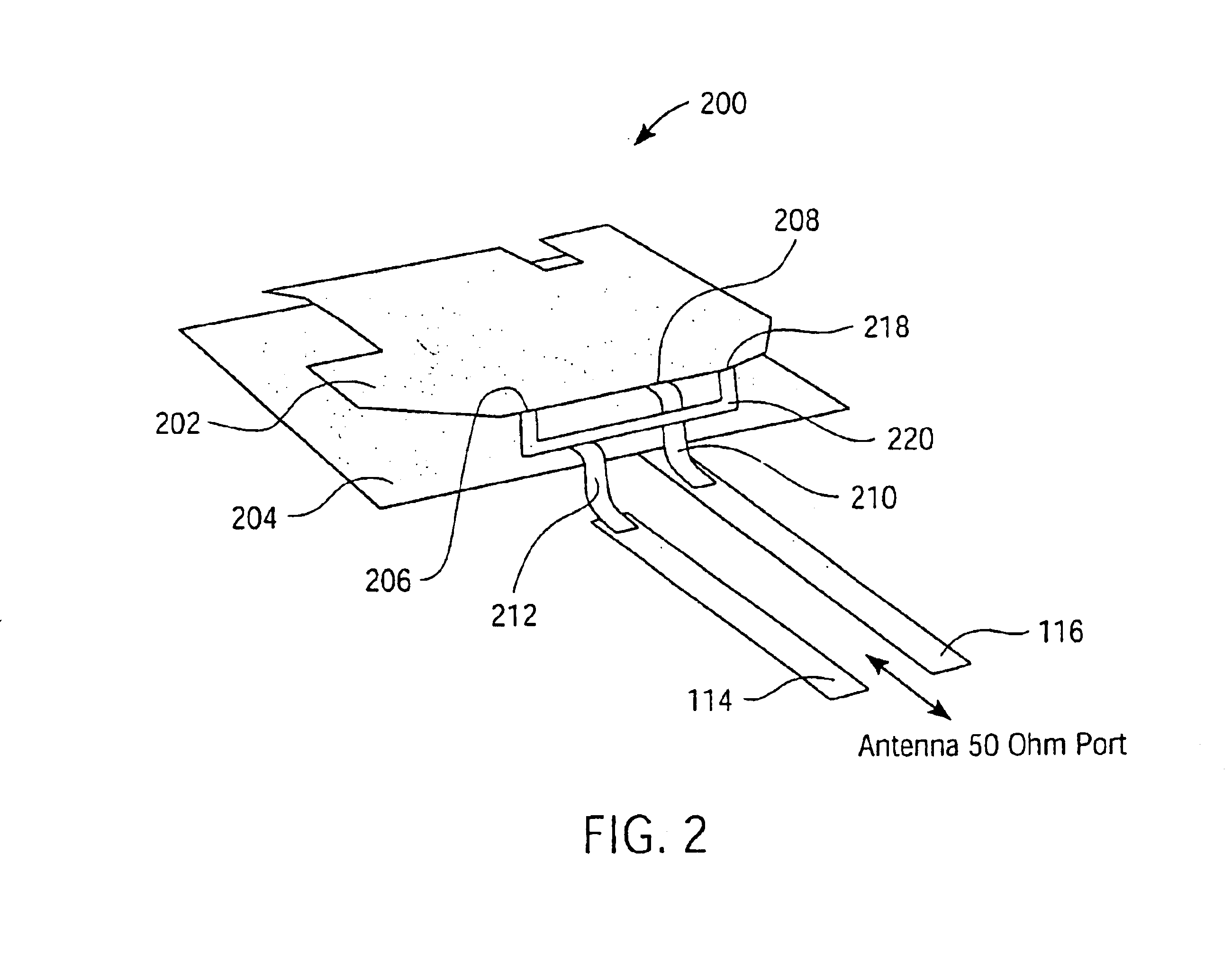 Broadband planar inverted F antenna