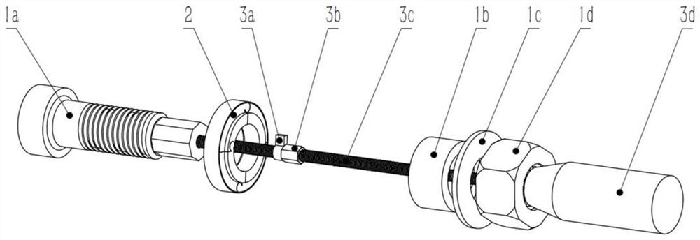 A hinged deformation and shrinkage self-recovery unilateral bolt fastener and installation tool