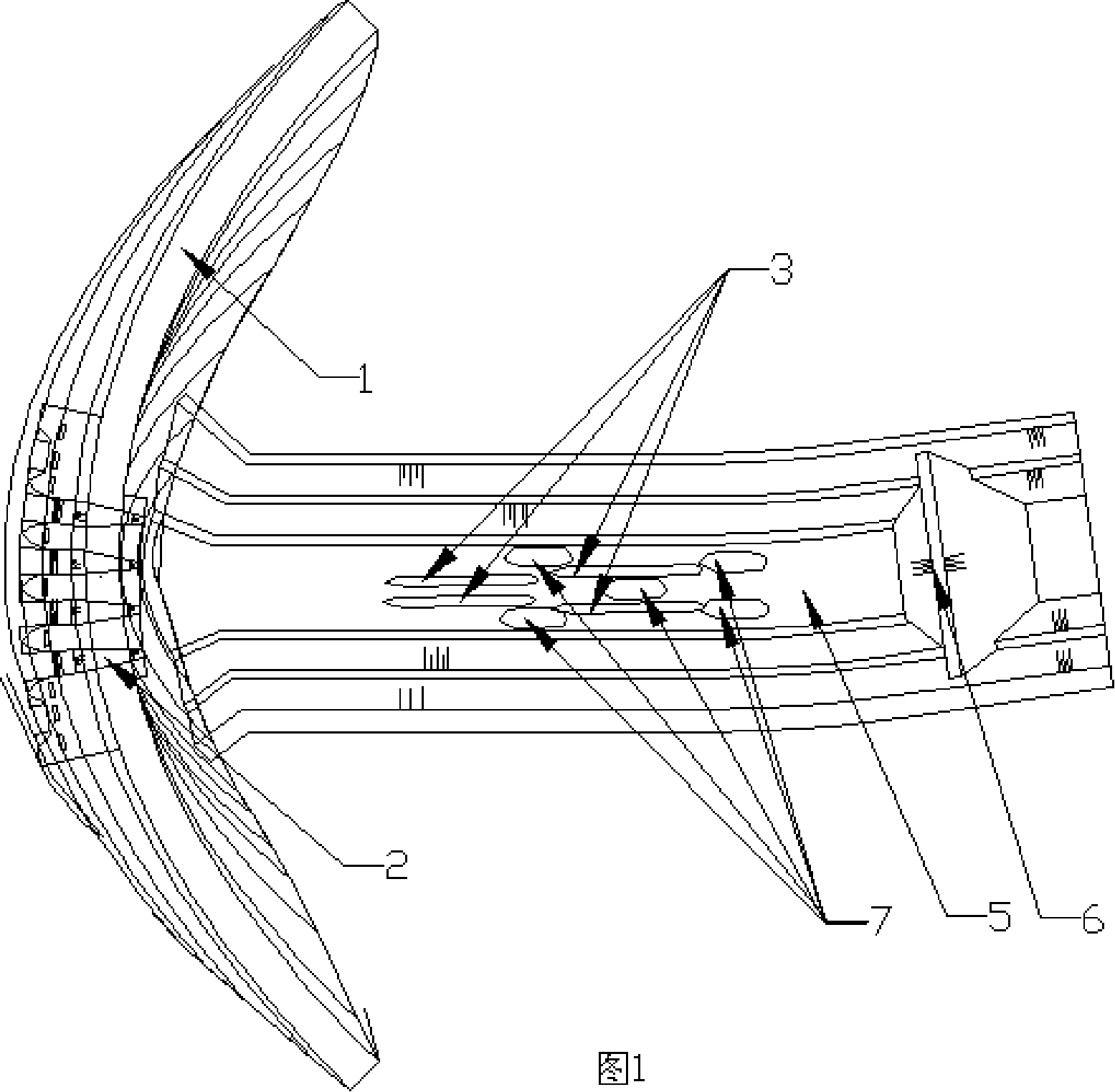 Arch dam flood-discharge energy-dissipating structure