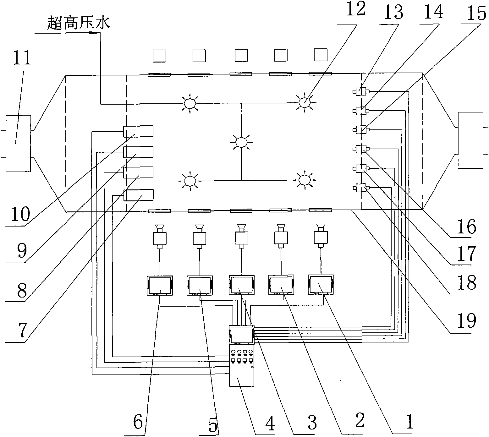 Ultrahigh-pressure water fog test system