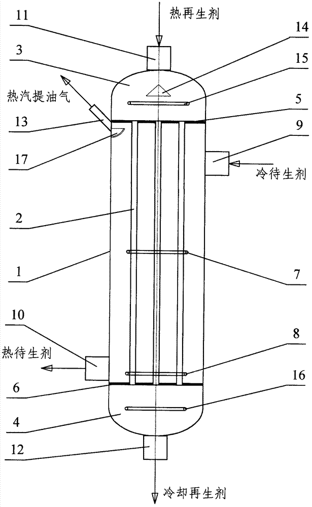 Tube-shell type solid-solid heat exchanger