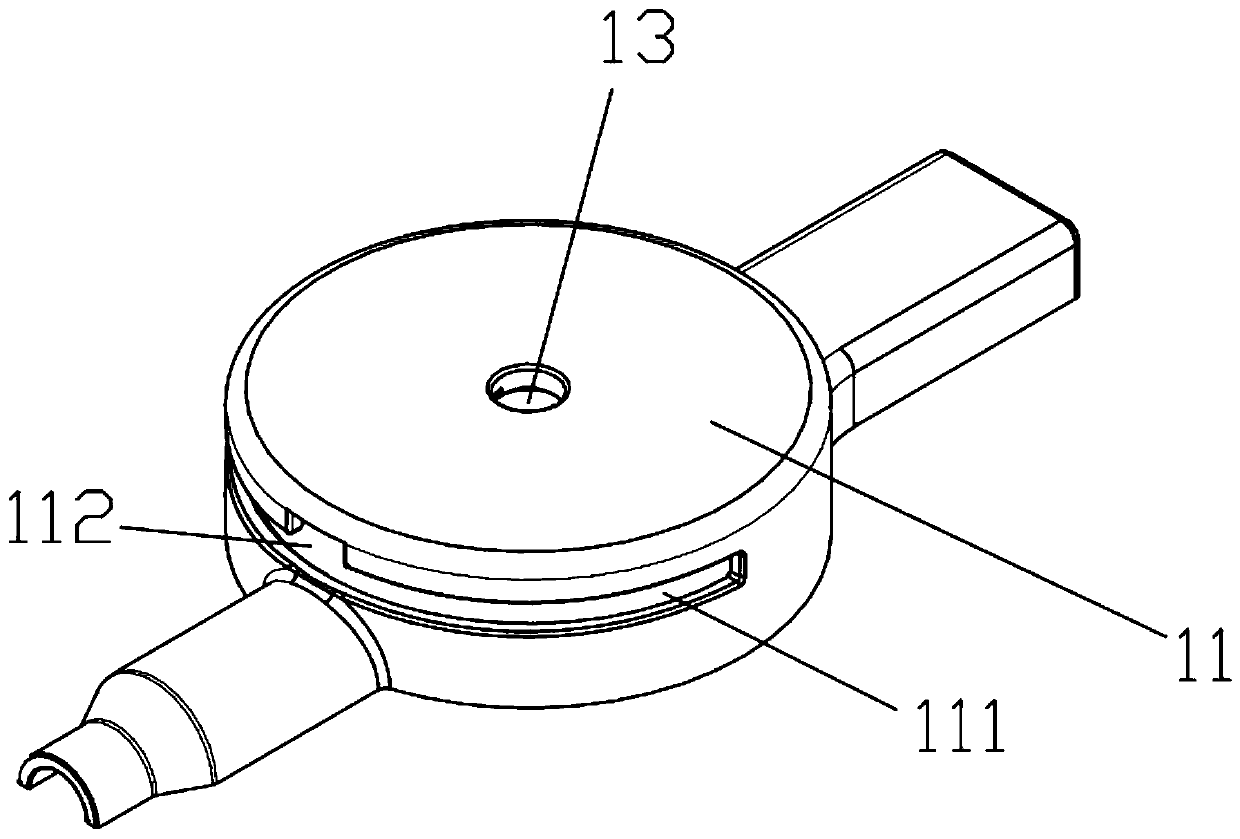 Adjustable bent sheathing canal adjusting handle and adjustable bent sheathing canal system