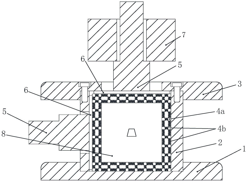 True triaxial simulation test device for three-directional rigid loading impact ground pressure