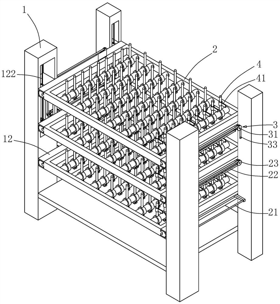 Wire harness placing rack easy to feed