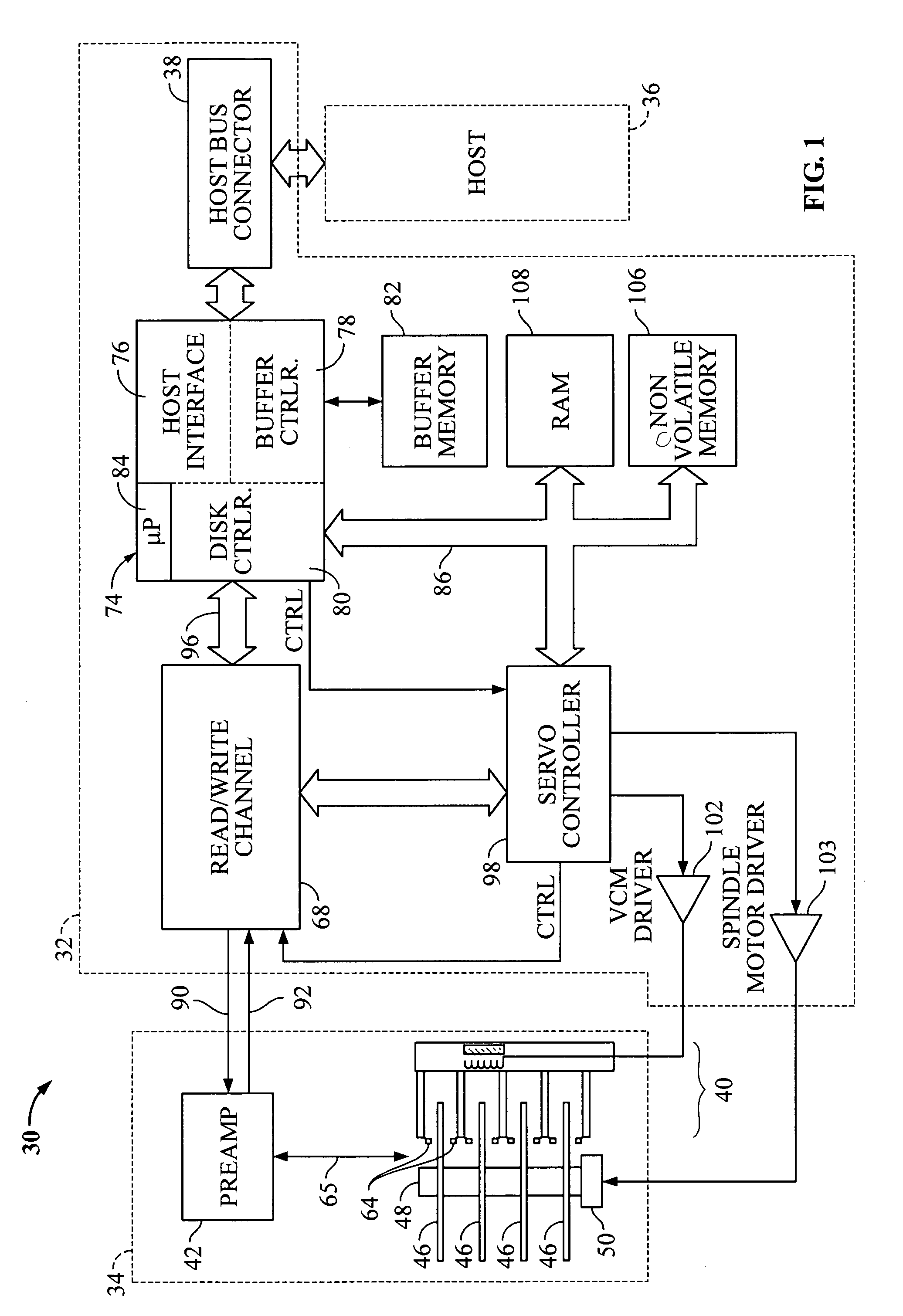 Internal disk drive temperature estimation