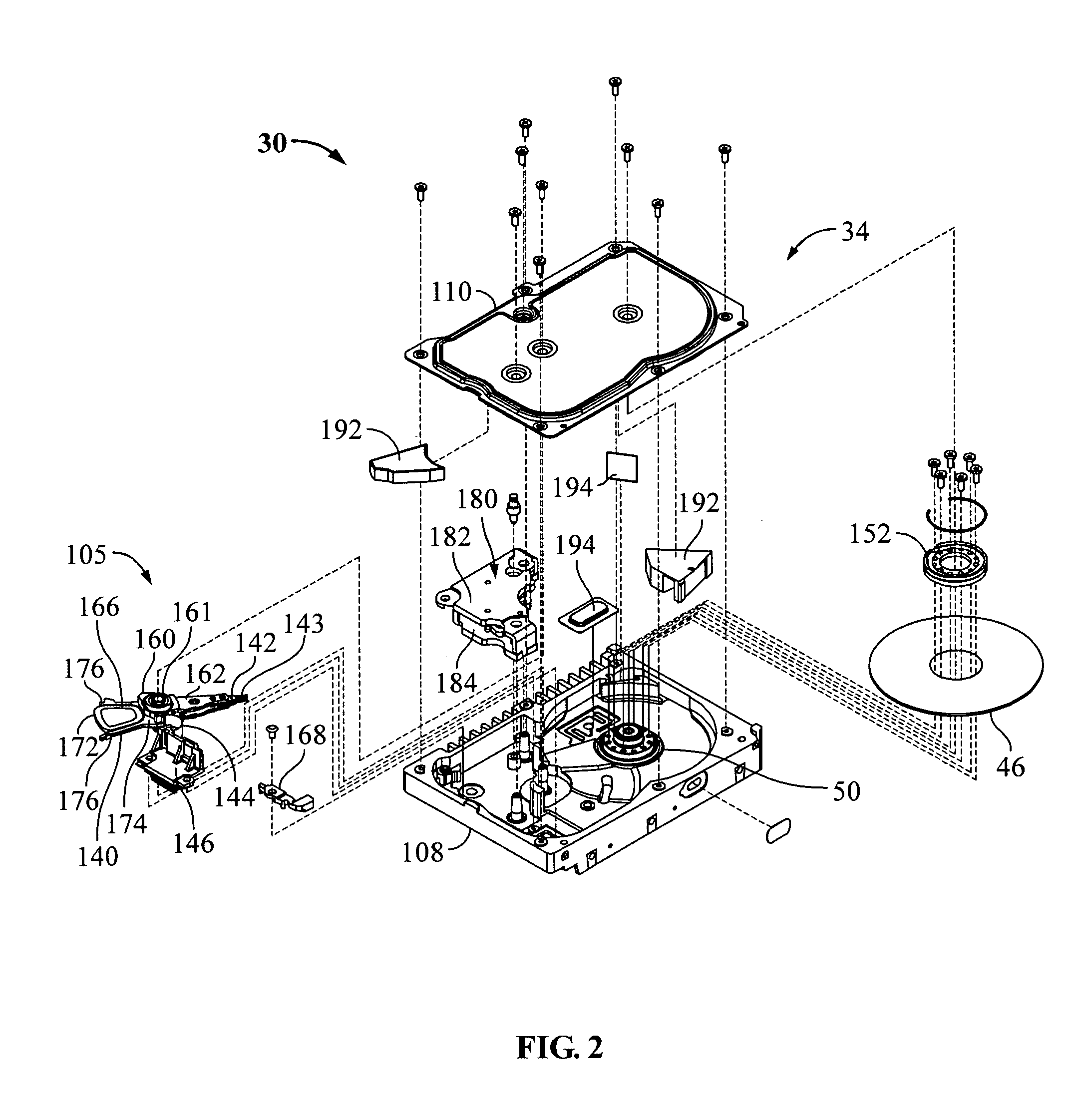 Internal disk drive temperature estimation