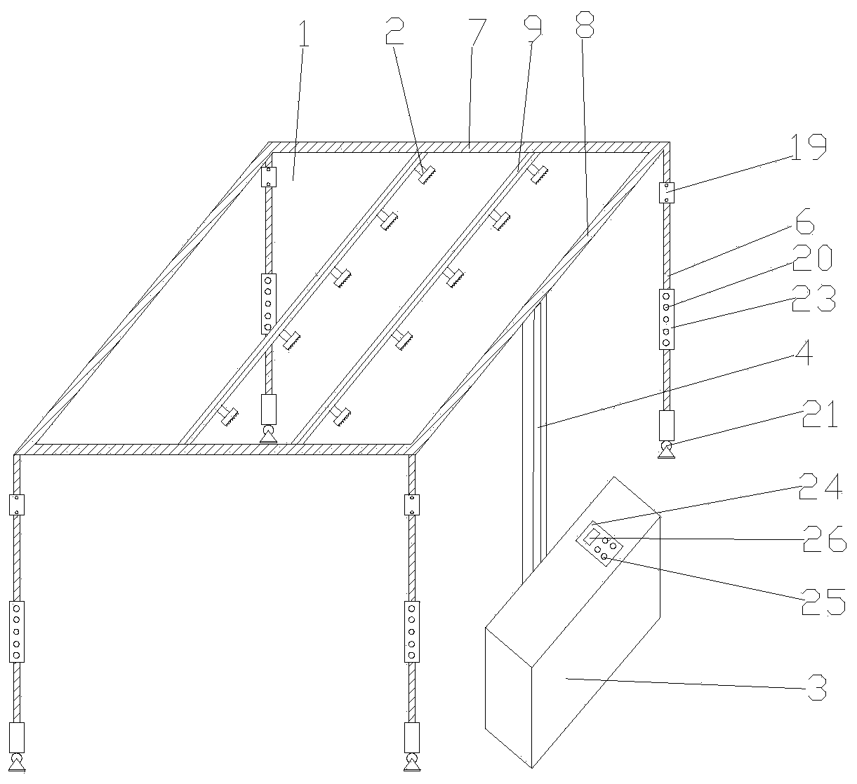 Rain simulation device