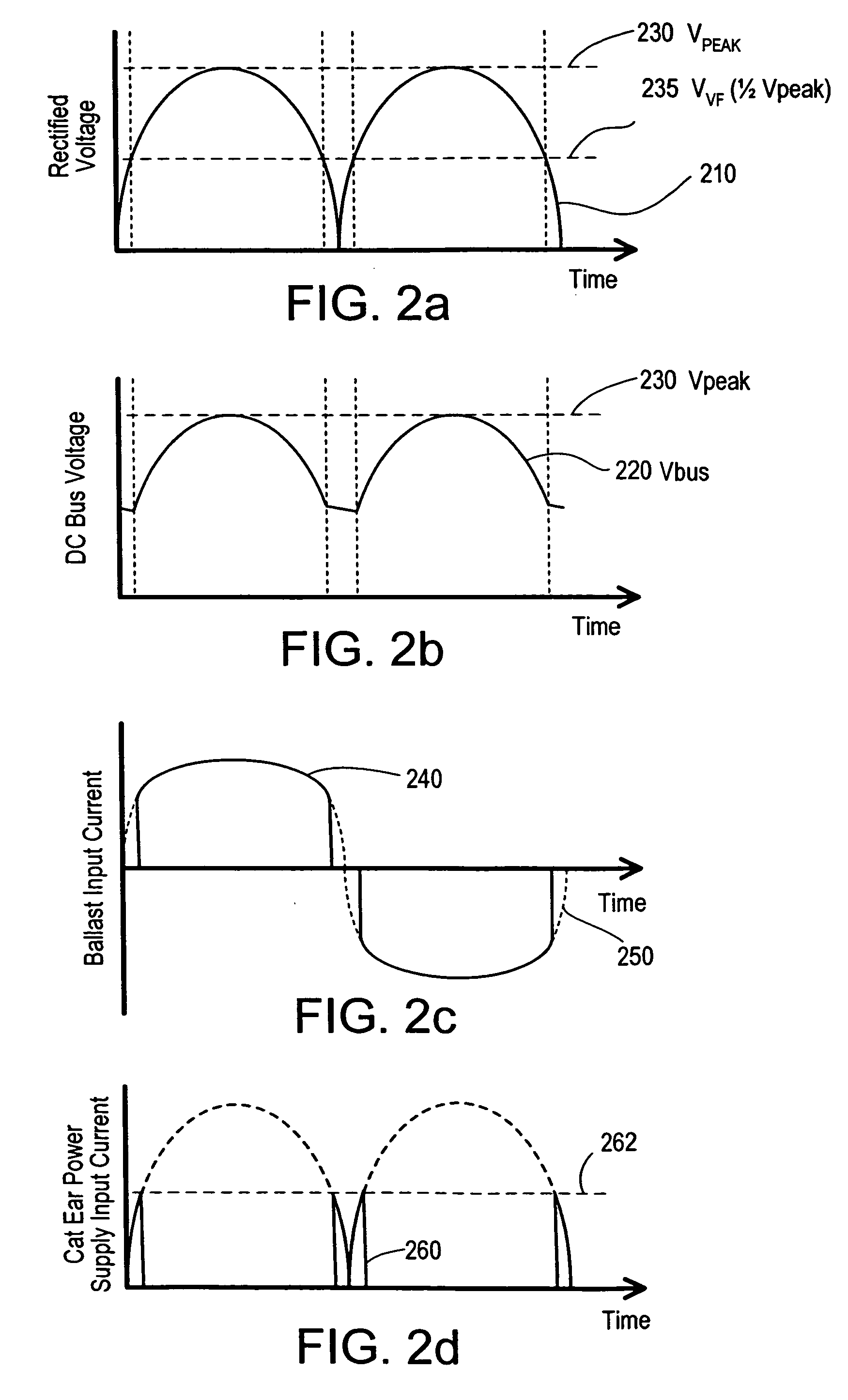 Electronic ballast having a flyback cat-ear power supply