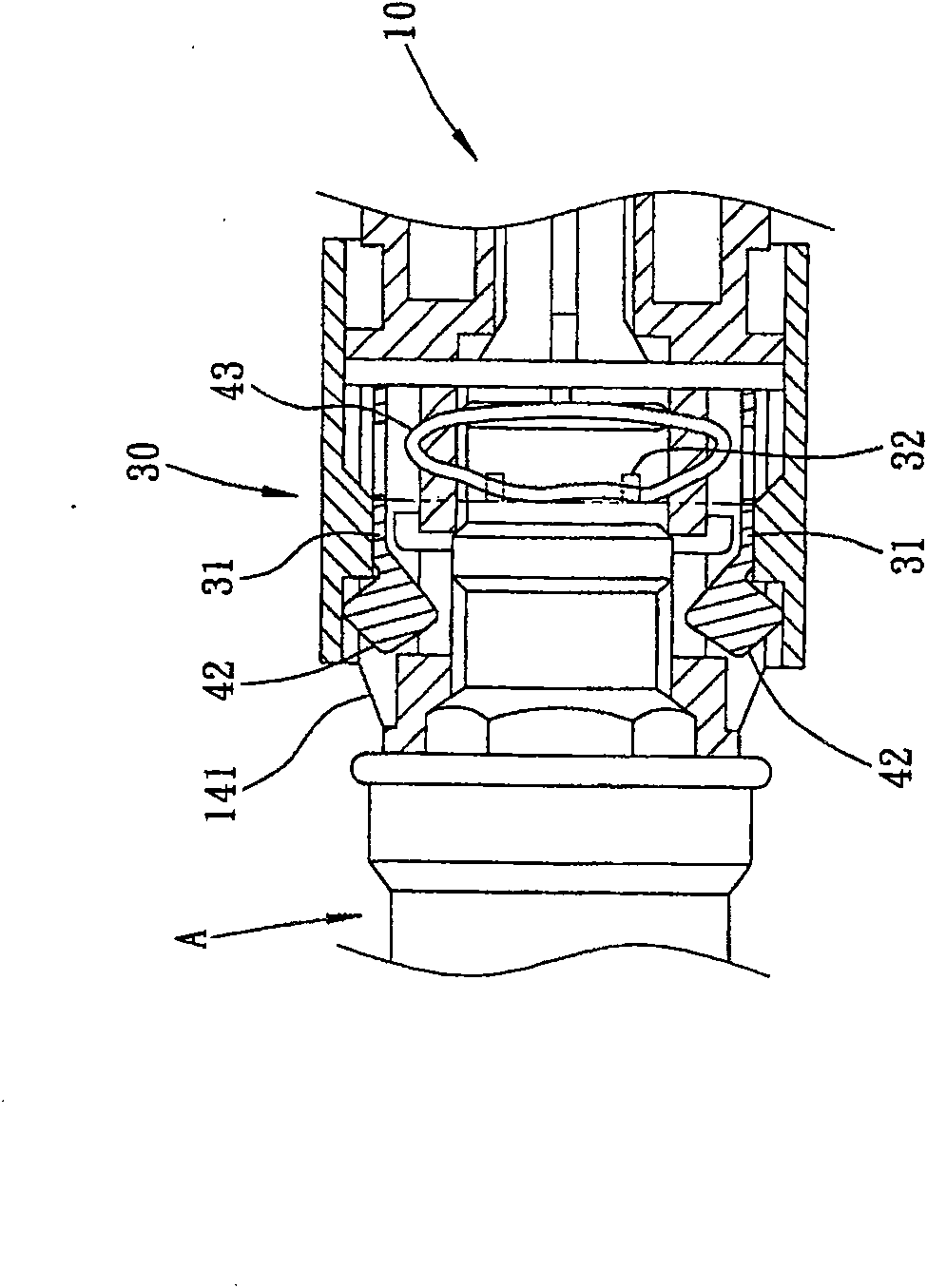 Gardening current connector structure