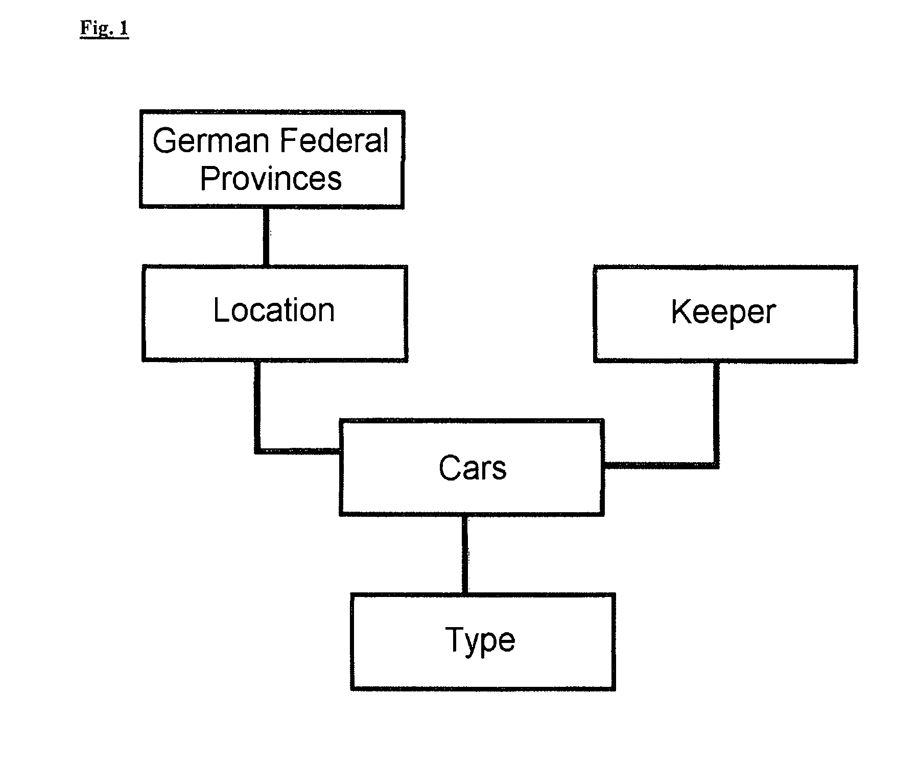 Apparatus and method for production and representation of relations in a database