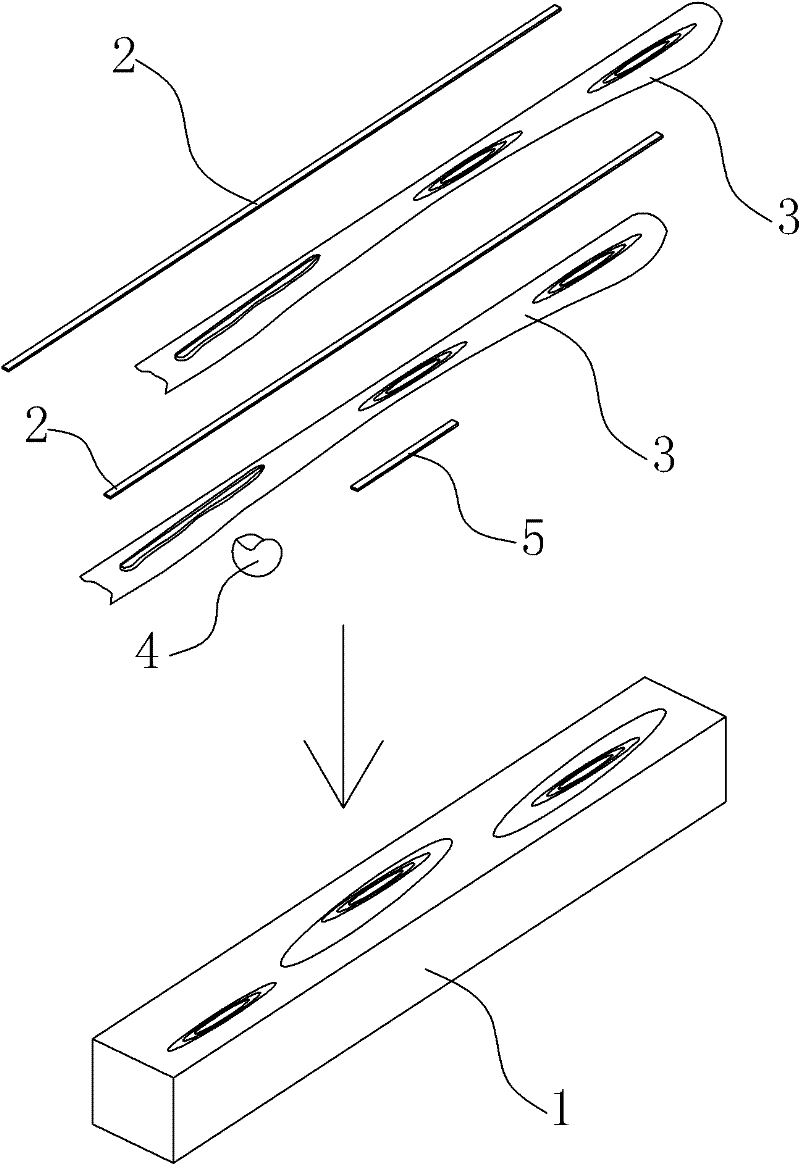 Bamboo-wood mixed reconstituted timber and its processing method