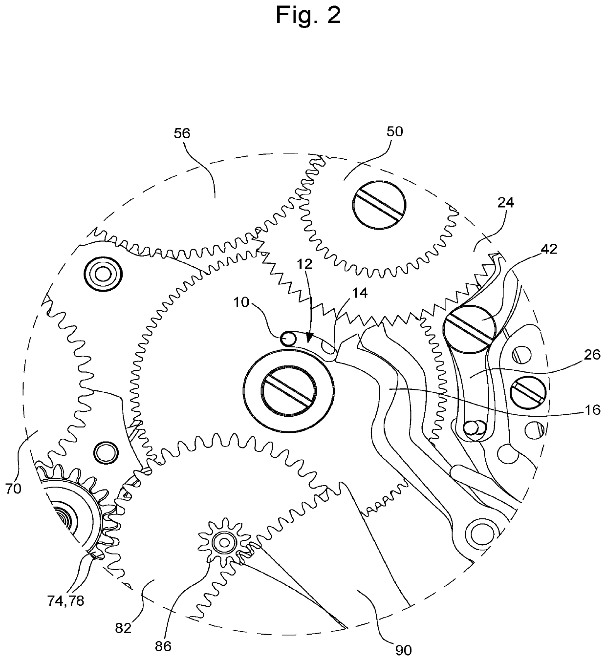 Moon phase display mechanism