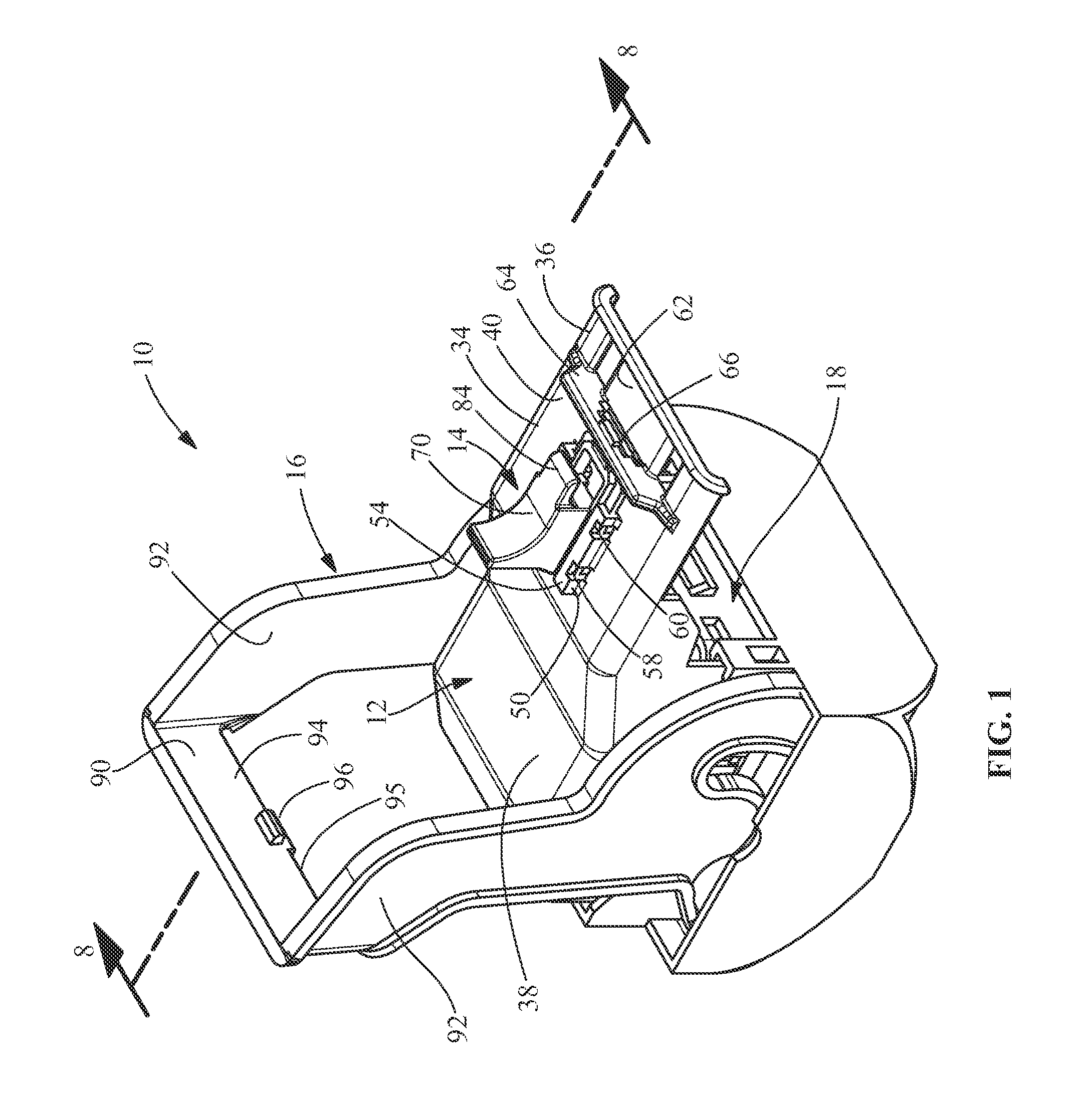 Connector assembly having locking members