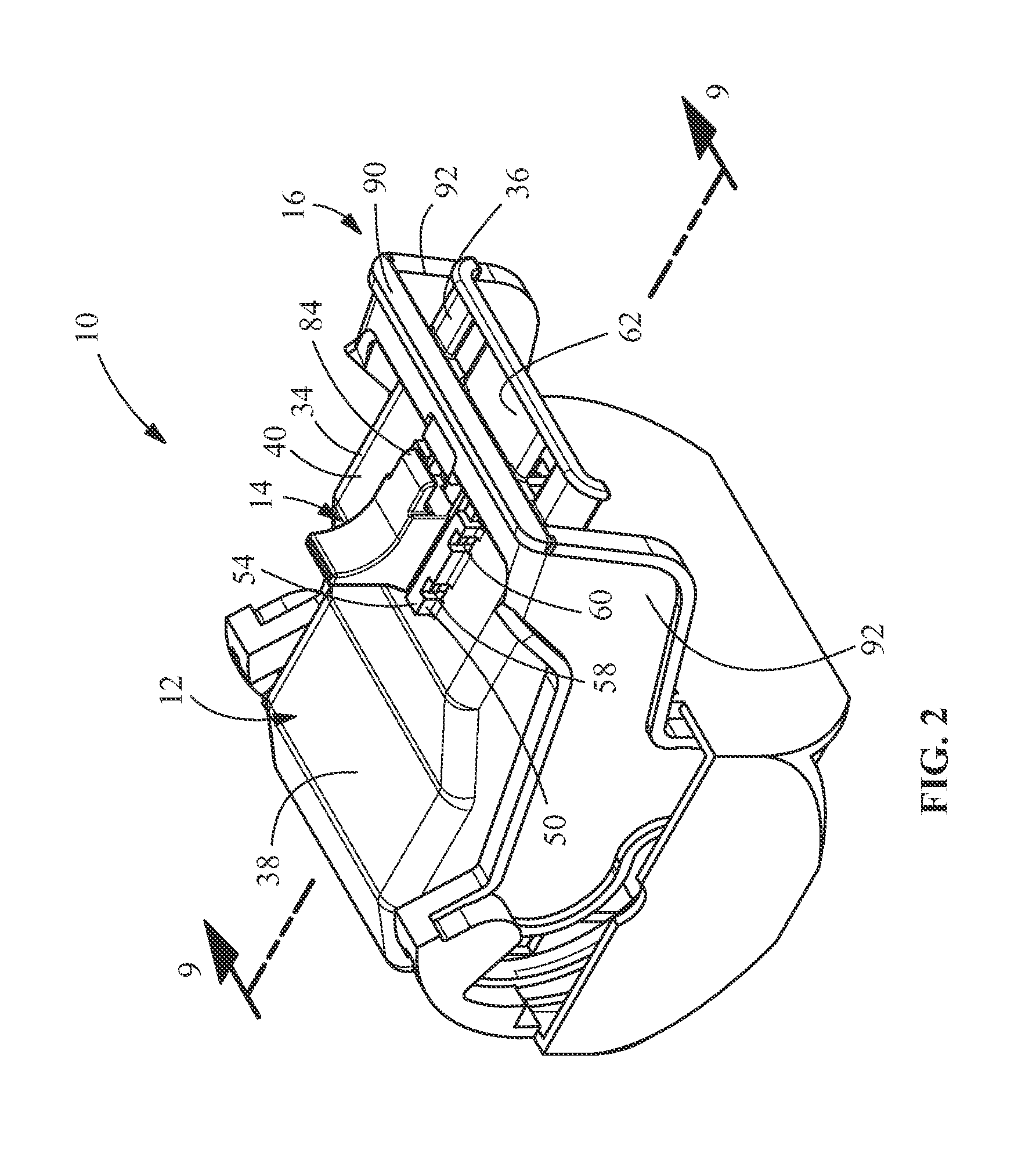 Connector assembly having locking members