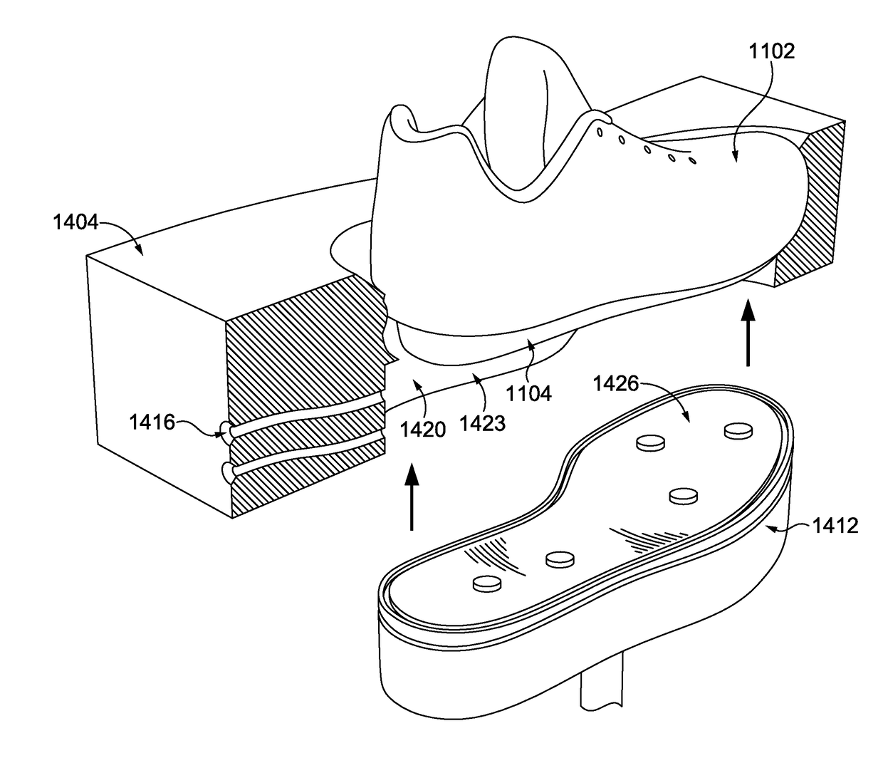 Overmold direct attach sole