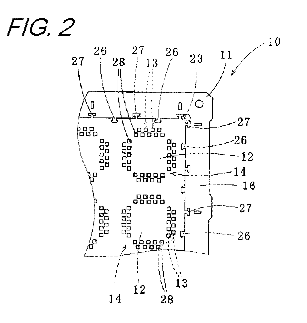 Lead frame and intermediate product of semiconductor device