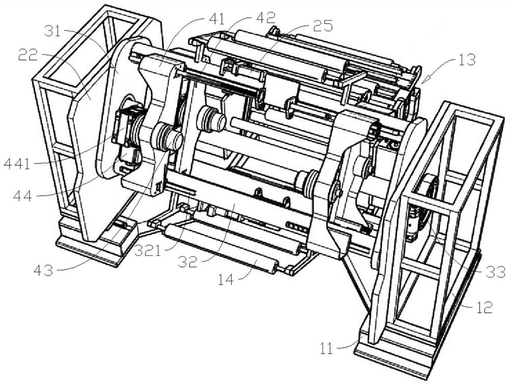 Automatic unwinding, tape connecting and deviation rectifying device