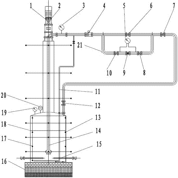 Macro-axis submerged high-temperature molten salt pump comprehensive test detection device