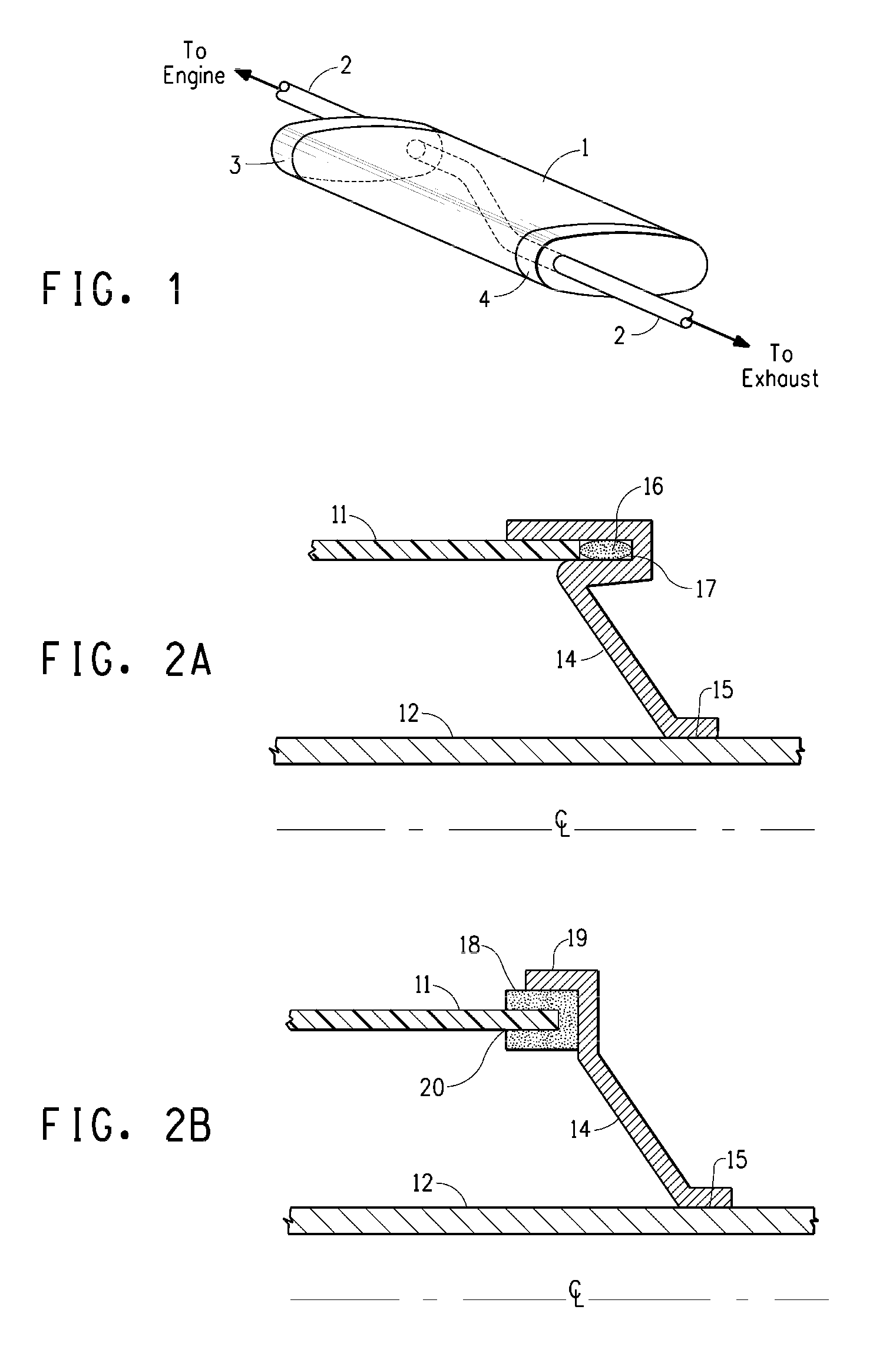 Mufflers with polymeric bodies and process for manufacturing same