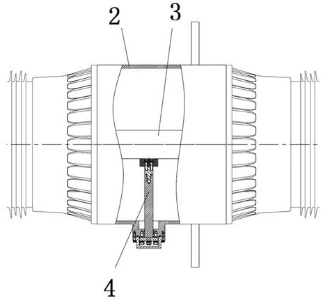 A wall bushing with removable transport supports