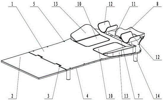 Multifunctional radiotherapy body position fixing frame