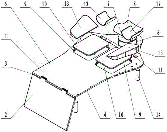 Multifunctional radiotherapy body position fixing frame