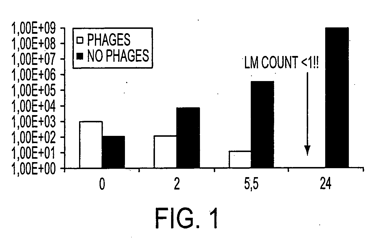 Virulent phages to control listeria monocytogenes in foodstuffs and in food processing plants