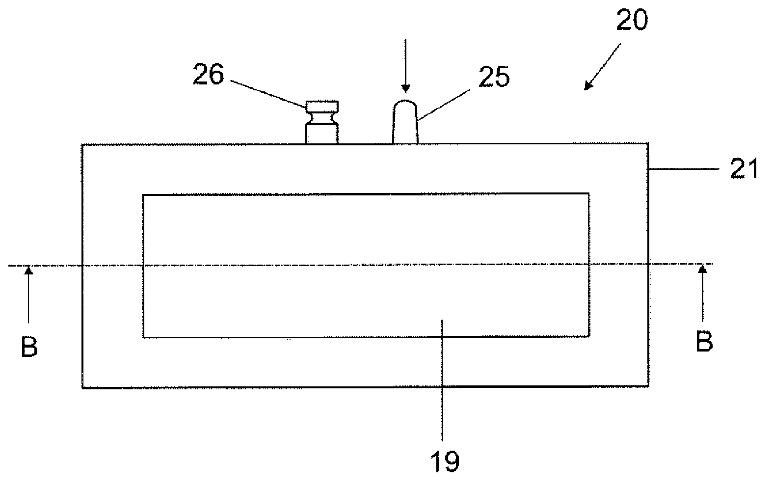 Radiating element for irradiating surfaces, having a socket