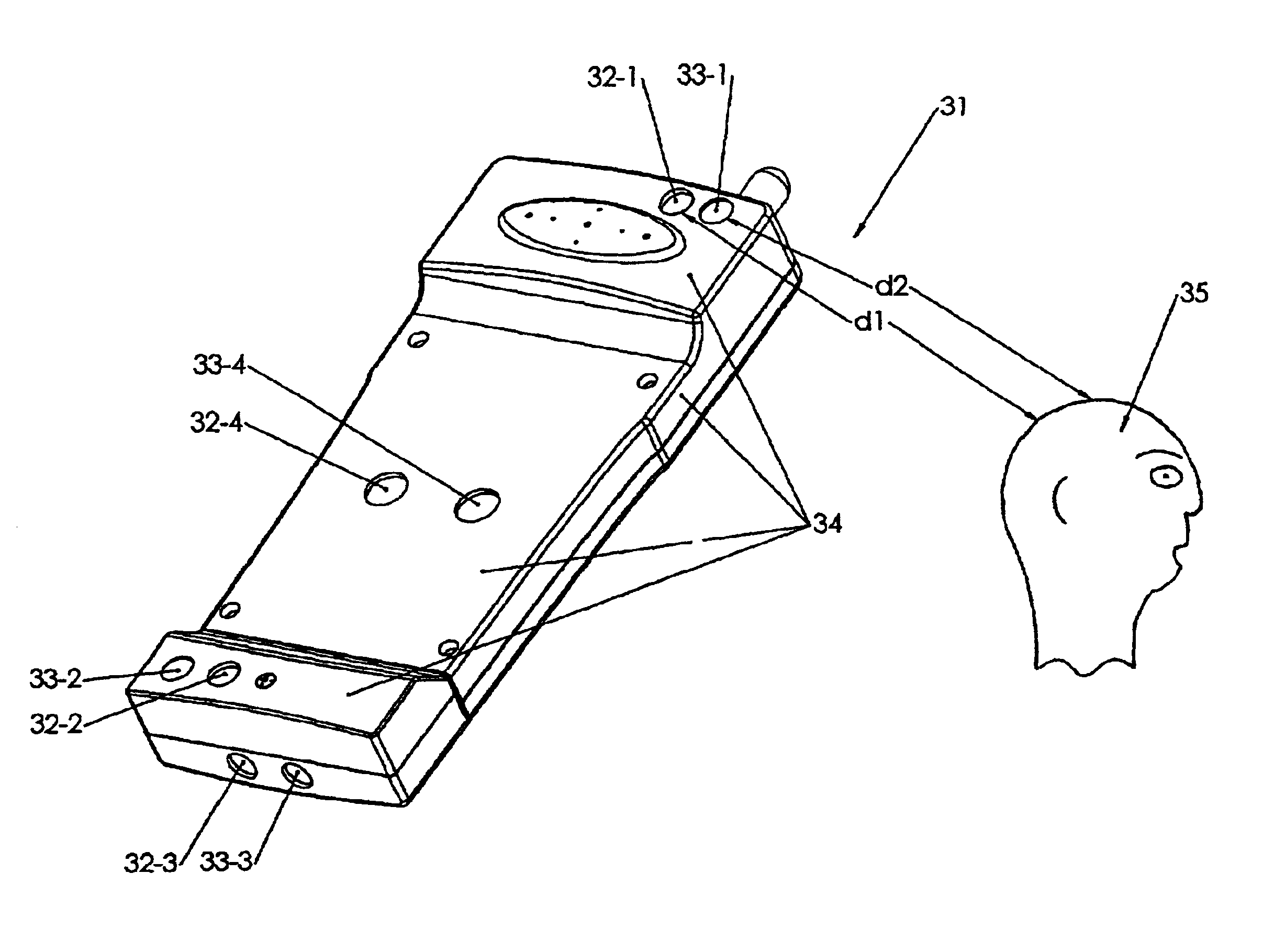 Automatic speaker volume and microphone gain control in a portable handheld radiotelephone with proximity sensors