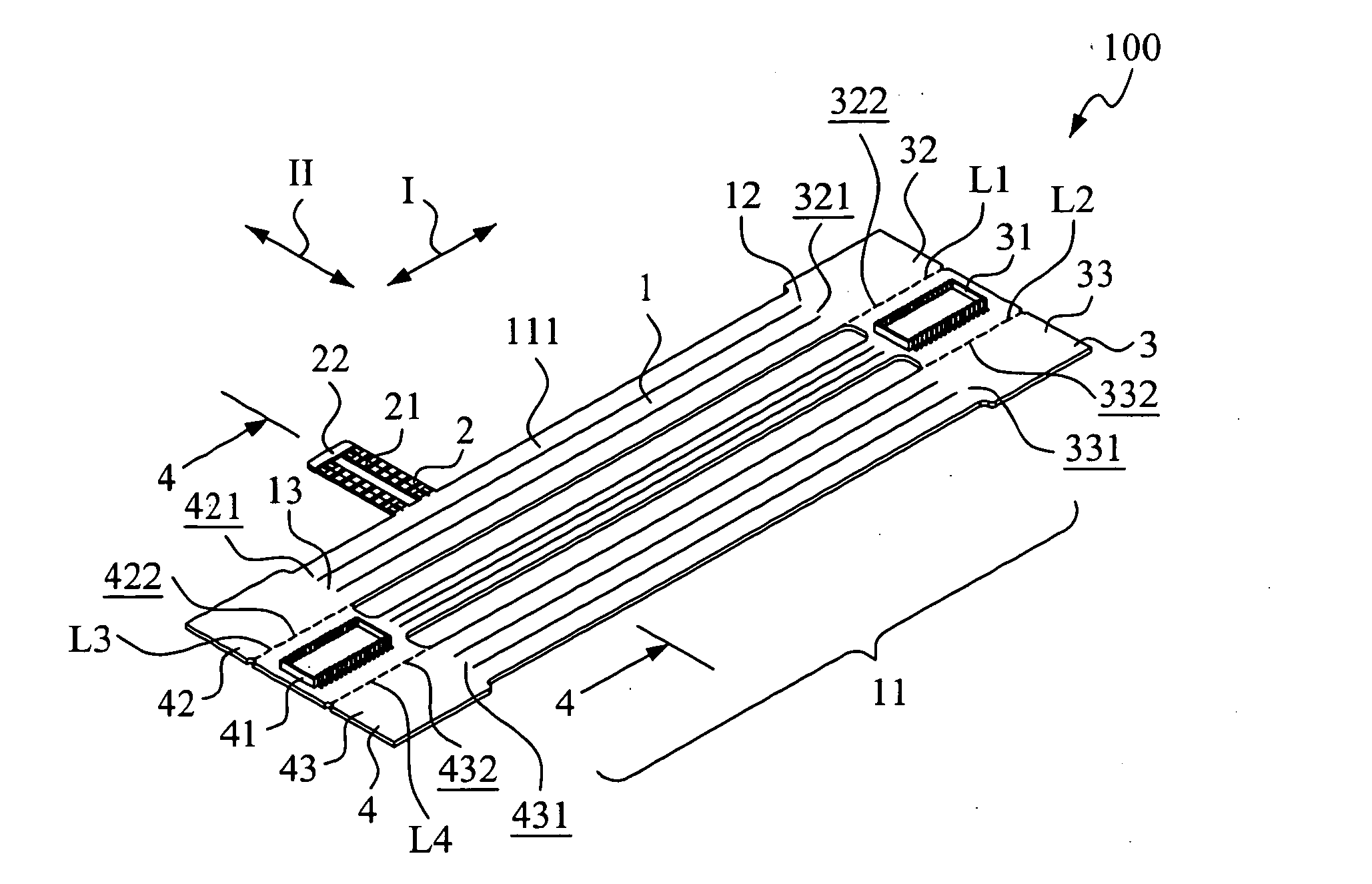 Flat signal transmission cable with bundling structure