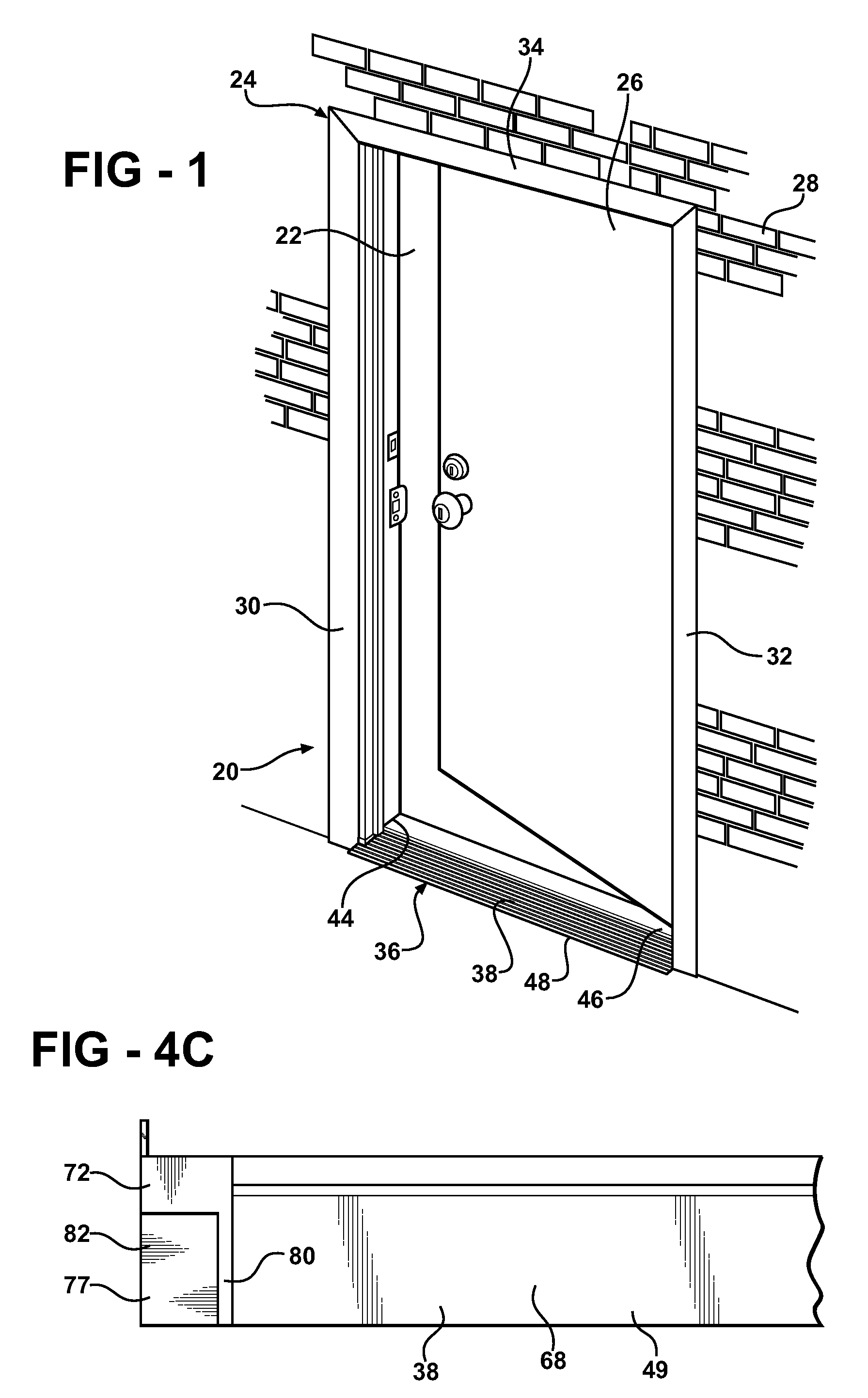 Entryway for disposition in a door opening of a building