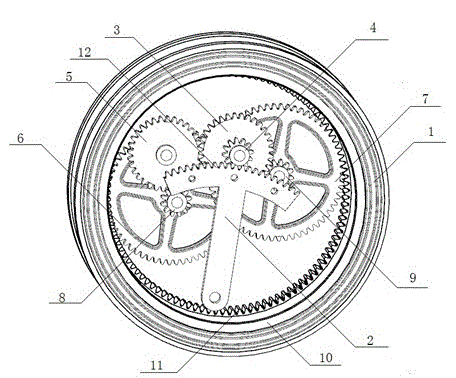 Scooter hub internally provided with drive speed transmission