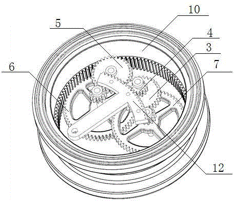 Scooter hub internally provided with drive speed transmission