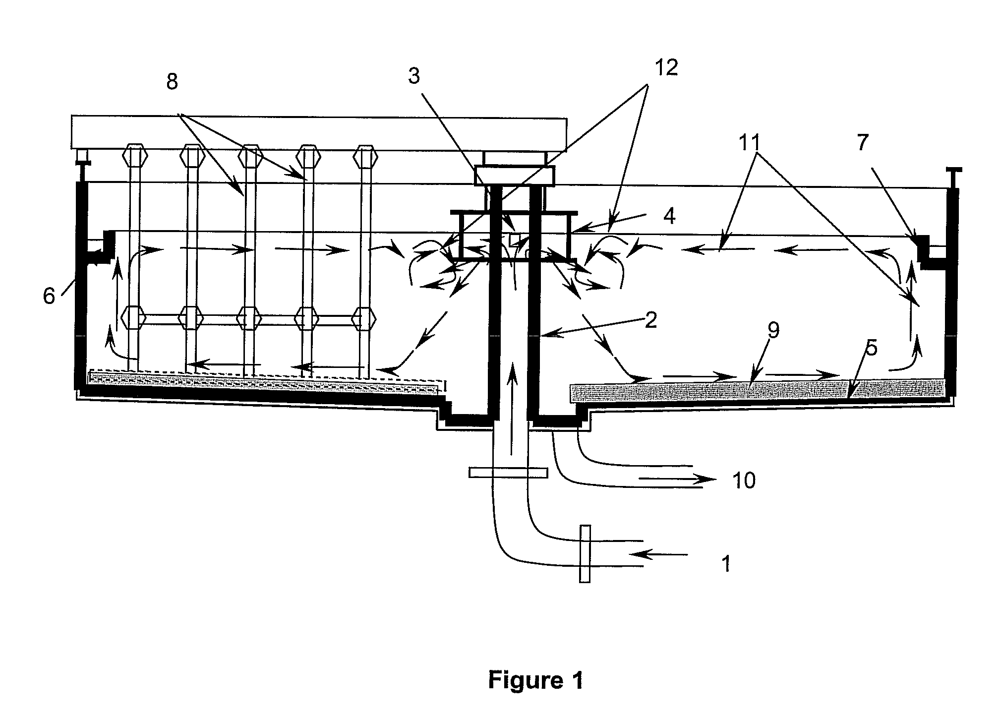 Circular secondary clarifier for wastewater treatment and an improved s0lids-liquid separation process thereof