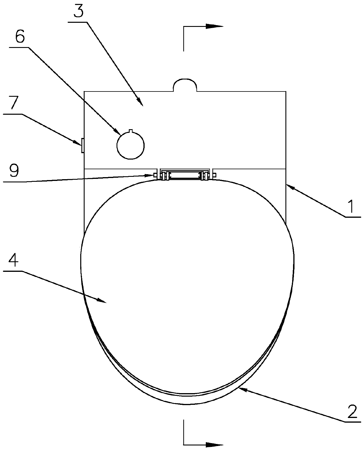 Full-automatic oil sealing type toilet bowl