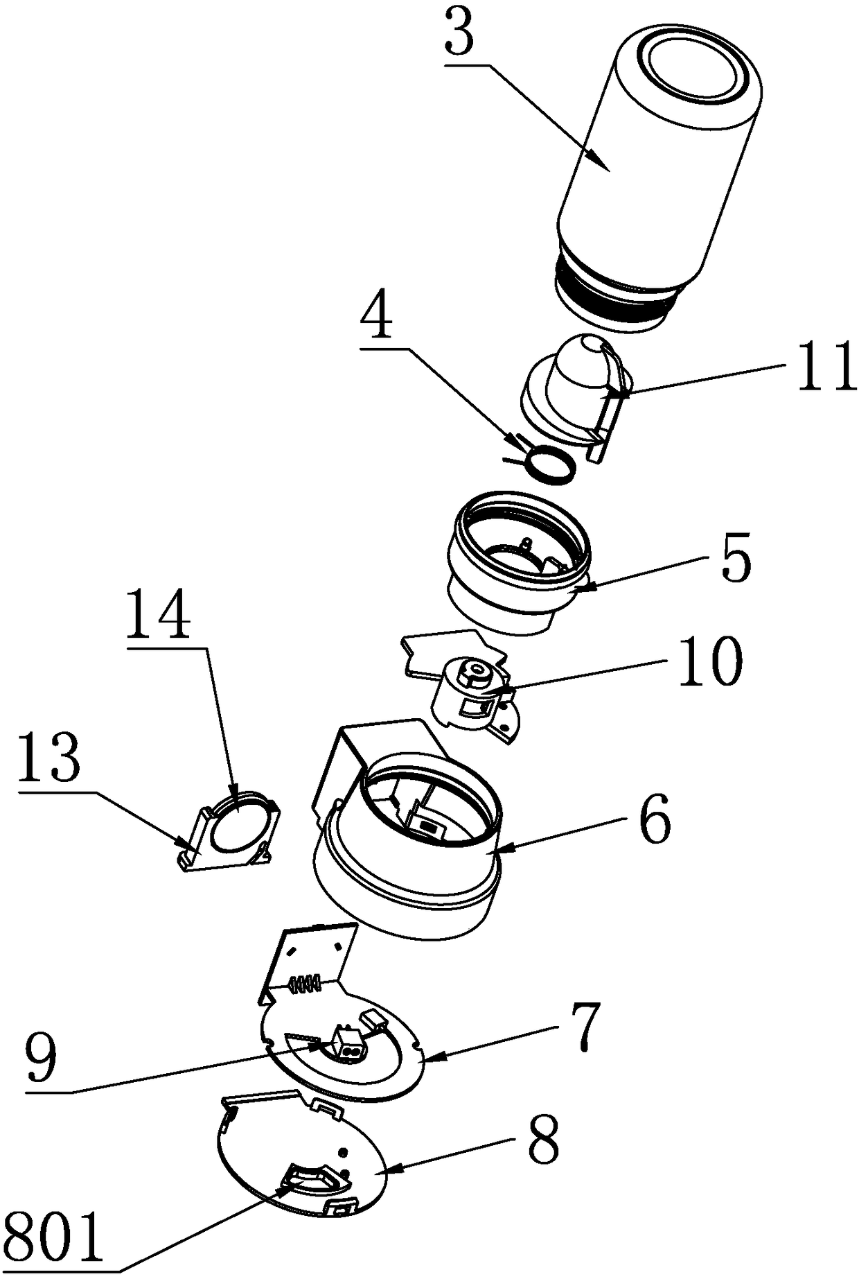 Intelligent medicine bottle and medicine taking monitoring system