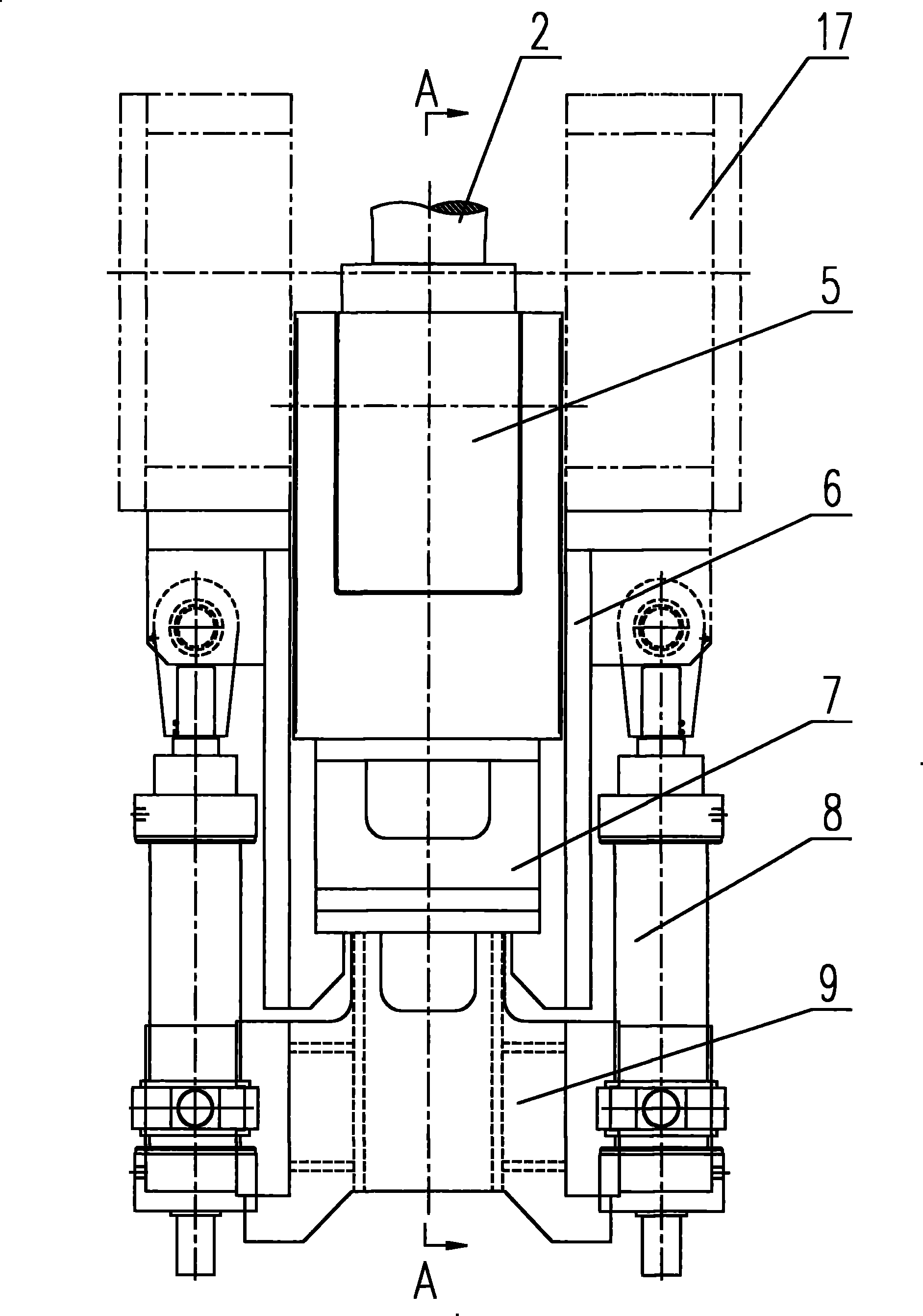 Axial moving device of intermediate rolls