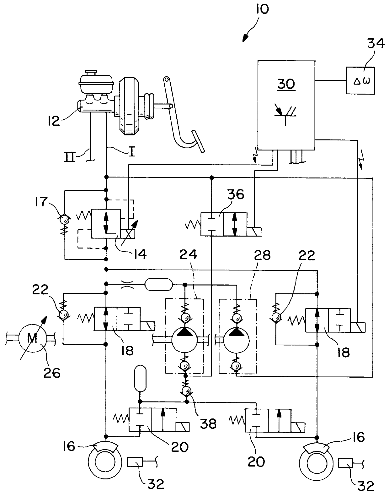 Motor vehicle braking system with and traction control and/or movement dynamics regulating device