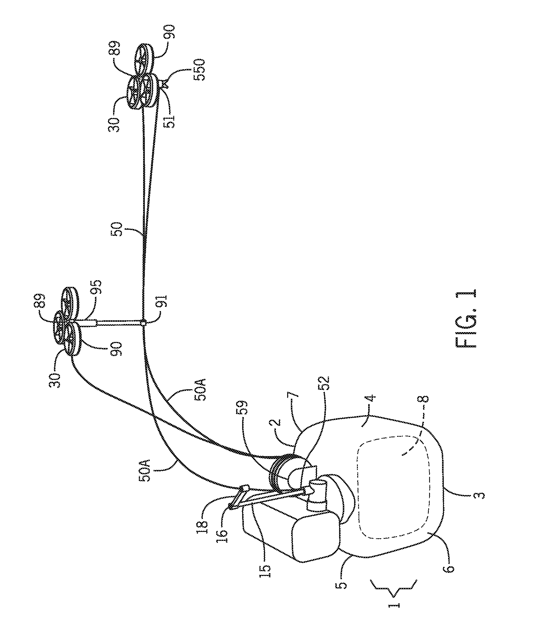 Tethered drone assembly