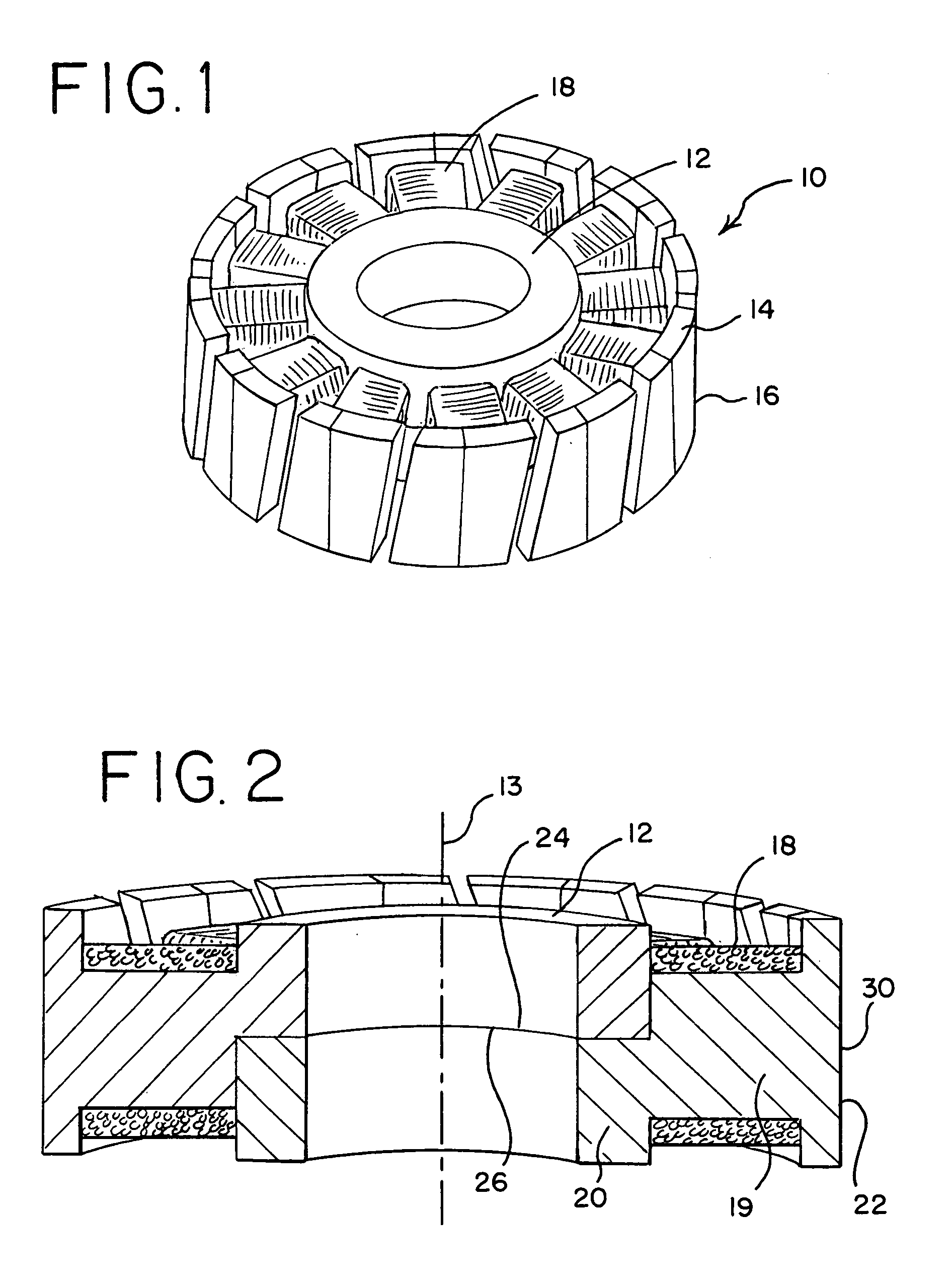 Magnetic powder metal composite core for electrical machines