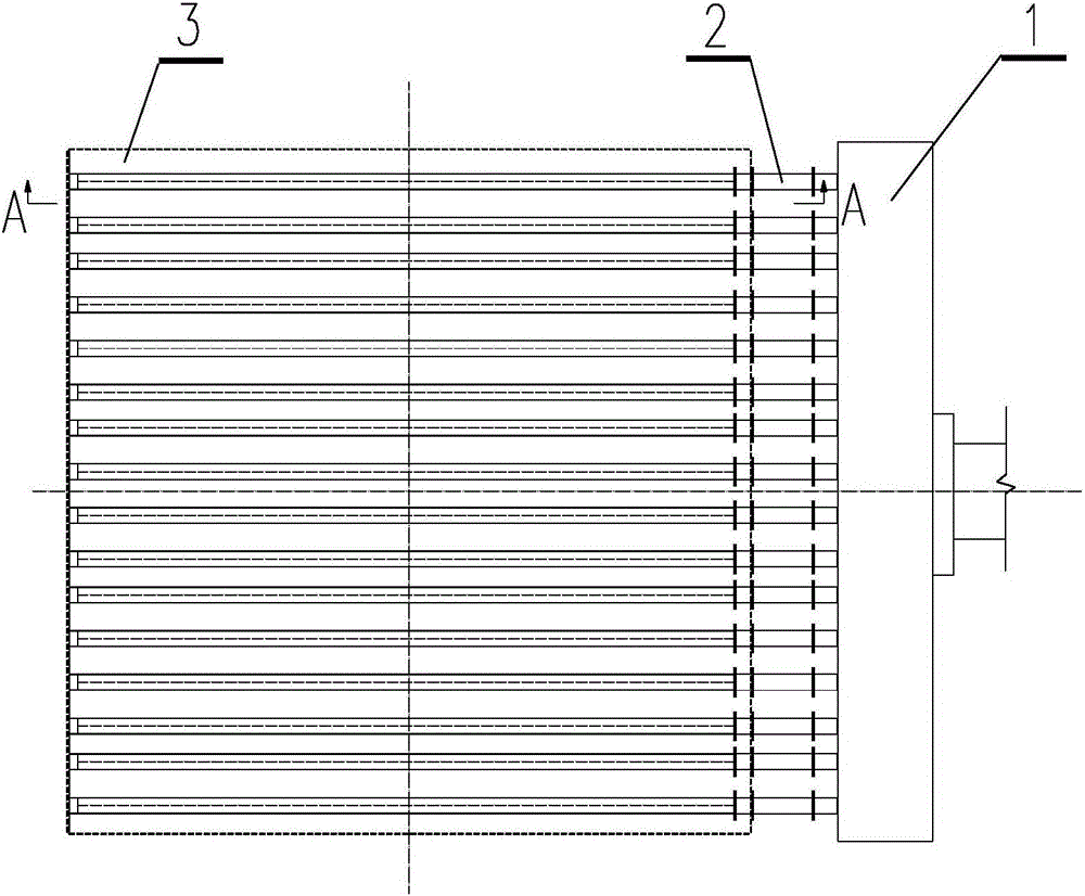 Pyrolysis gas conveying and spraying structure