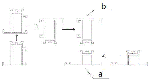 Automatic strip-inserting process of heat-insulting bridge cut-off aluminum window and door profiles