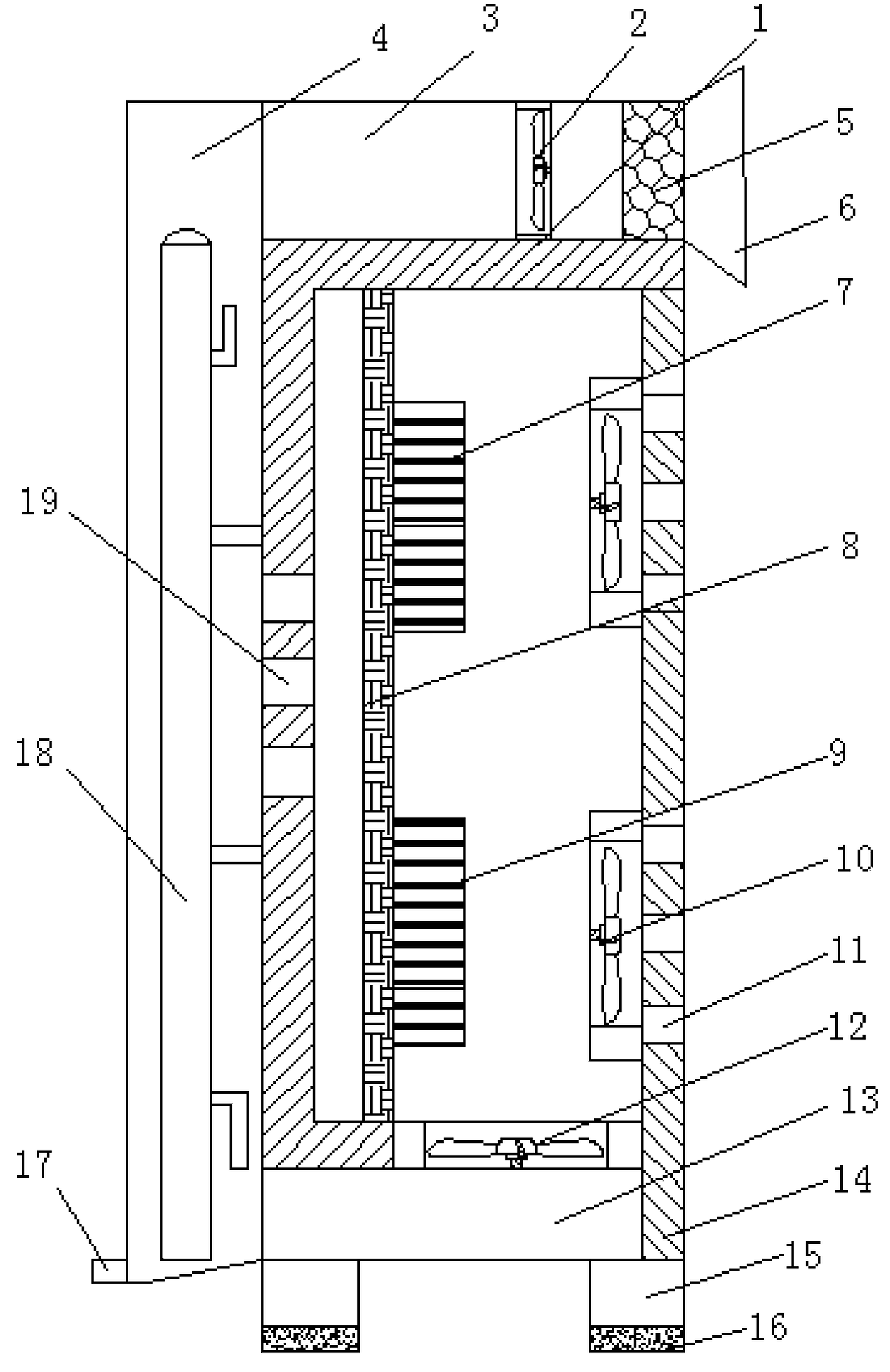 Heat dissipation device for communication equipment