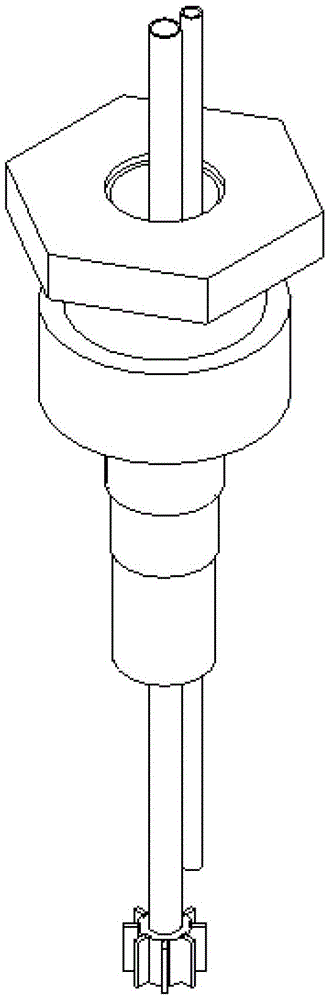 A low-temperature liquid temperature and pressure measurement lead wire device