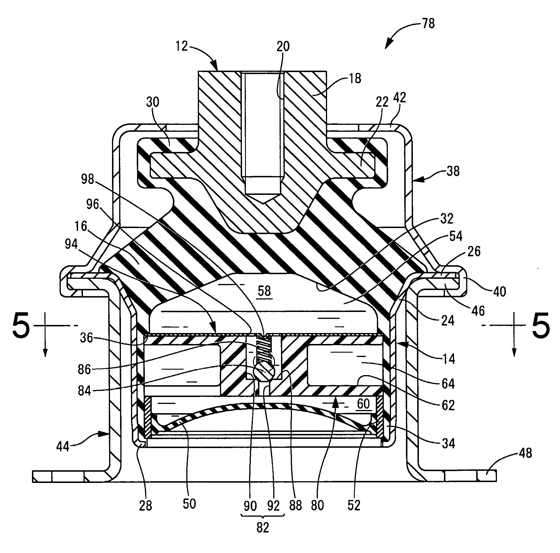 Fluid-filled type vibration damping device