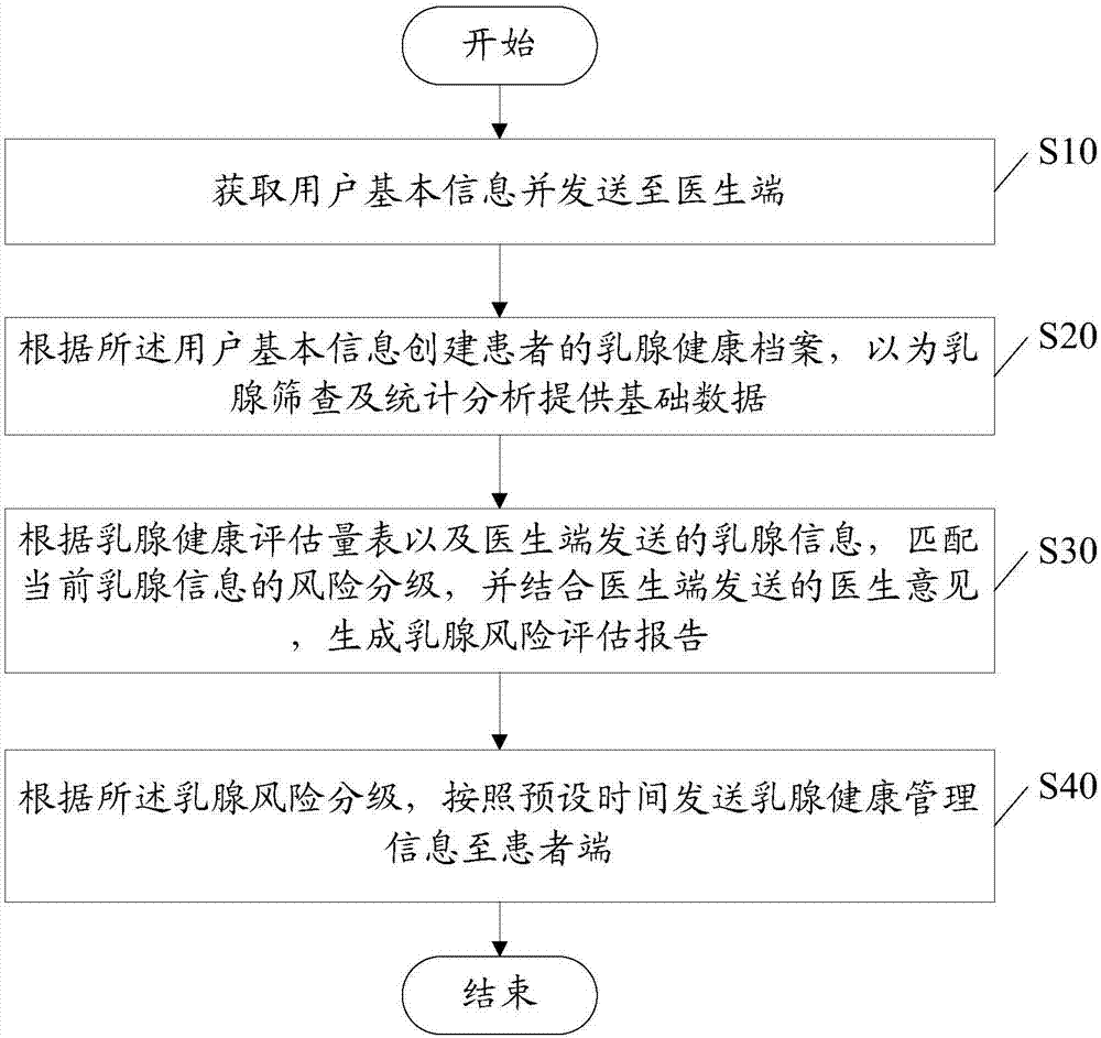 Breast health management system and breast health management method