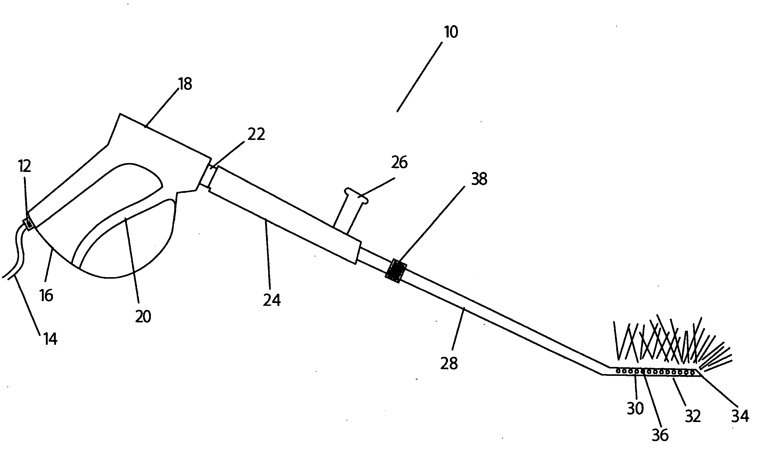 Fluid flush device with optional telescopic wand